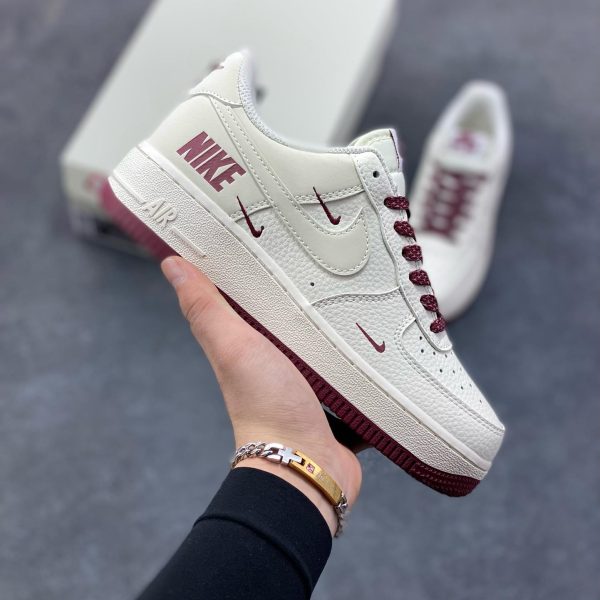 New Customers Only, Limit One. Nike Air Force 1 '07 Low "Milk Baijiu Red" Air Force No.1 High End Customized Low Top SneakerMi enjg2ll0