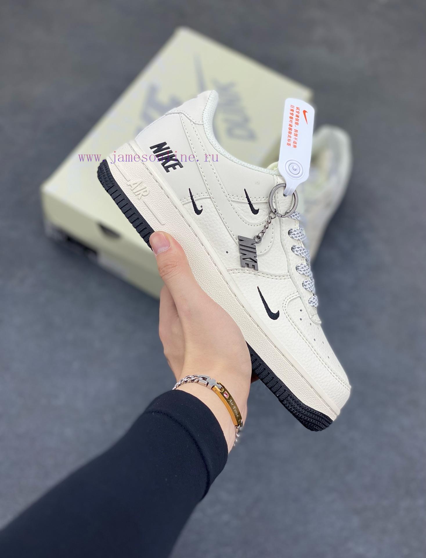 35ldcpcjkr5.jpg New Customers Only, Limit One. Nike Air Force 1'07 Low "Nike Collaboration - Black Three Hook" Air Force One Low Top Sneakers oy5sjs3i - Image 1