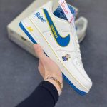 New Customers Only, Limit One. Nike Air Force 1 '07 Low Minions Collaboration - White Blue Gold Charm Air Force No.1 Low Top S 6kup6byh