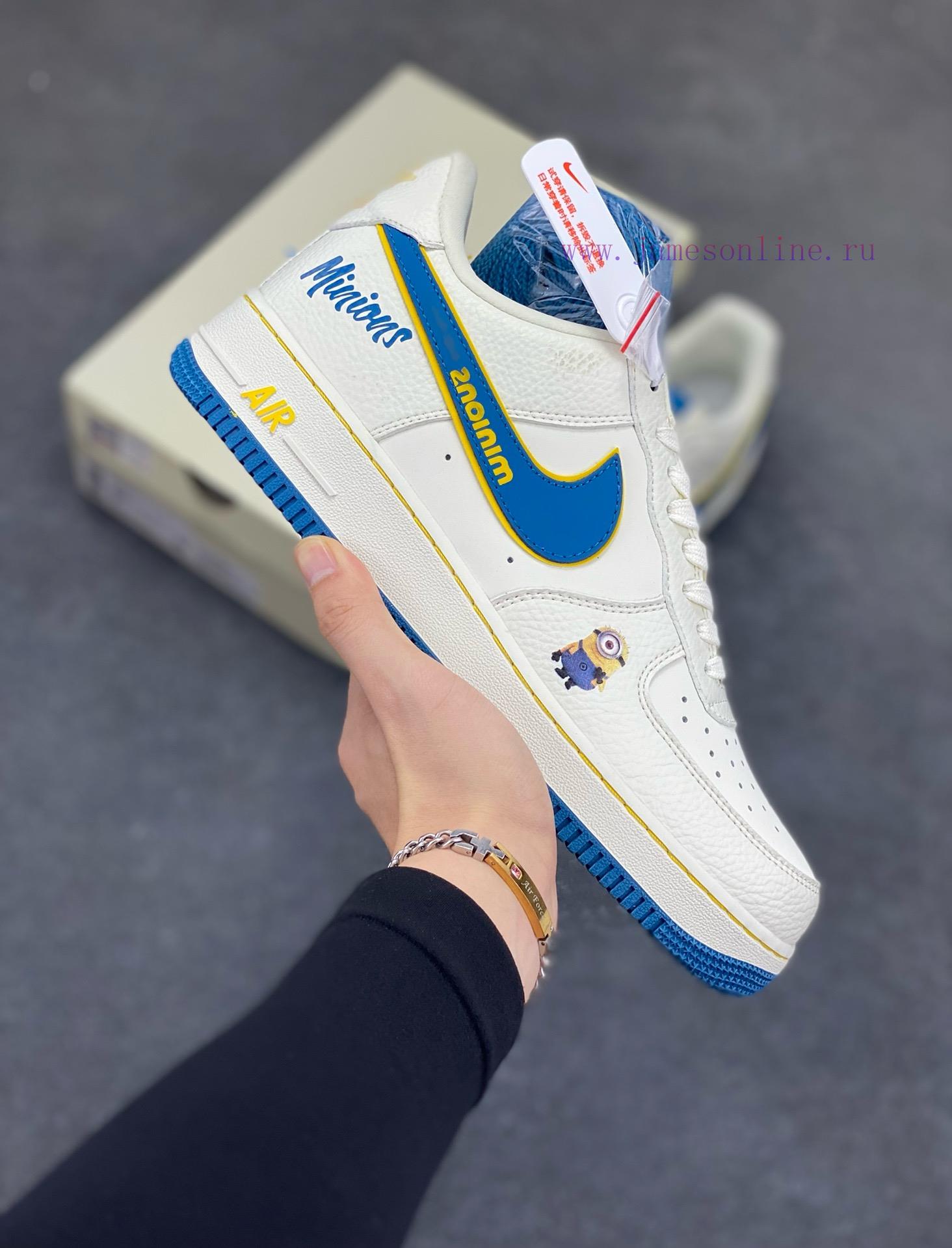 hn2ovq4fmld.jpg New Customers Only, Limit One. Nike Air Force 1 '07 Low Minions Collaboration - White Blue Gold Charm Air Force No.1 Low Top S 6kup6byh - Image 1