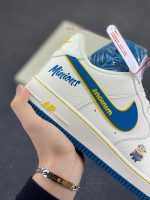 New Customers Only, Limit One. Nike Air Force 1 '07 Low Minions Collaboration - White Blue Gold Charm Air Force No.1 Low Top S 6kup6byh - Image 7