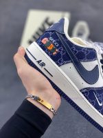 New Customers Only, Limit One. Nike Air Force 1 '07 Low Gucci Collaboration - Navy Blue Denim Air Force One Low Top Sports Sho vp1t8qr5 - Image 7