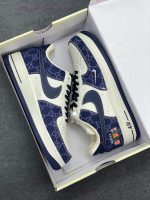New Customers Only, Limit One. Nike Air Force 1 '07 Low Gucci Collaboration - Navy Blue Denim Air Force One Low Top Sports Sho vp1t8qr5 - Image 10
