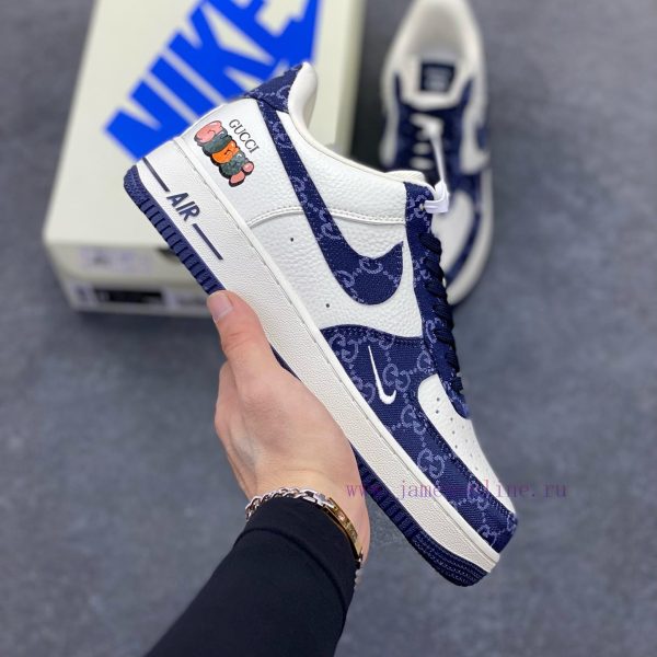 New Customers Only, Limit One. Nike Air Force 1 '07 Low Gucci Collaboration - Navy Blue Denim Air Force One Low Top Sports Sho 394ofjzm
