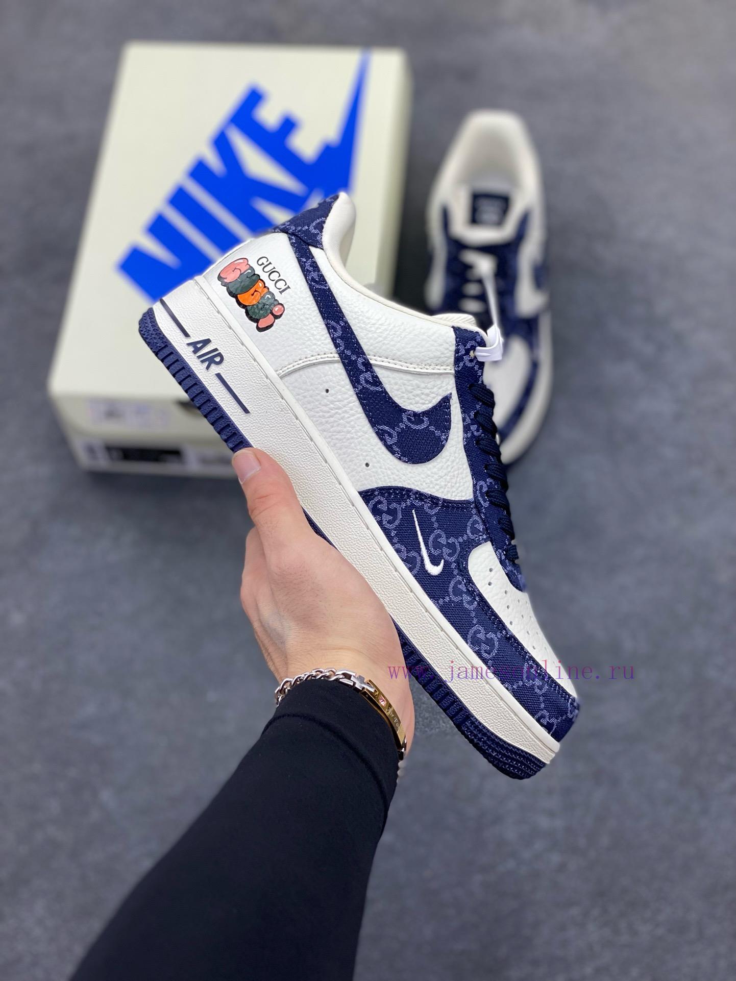 xicdqbbrfun.jpg New Customers Only, Limit One. Nike Air Force 1 '07 Low Gucci Collaboration - Navy Blue Denim Air Force One Low Top Sports Sho 394ofjzm - Image 1