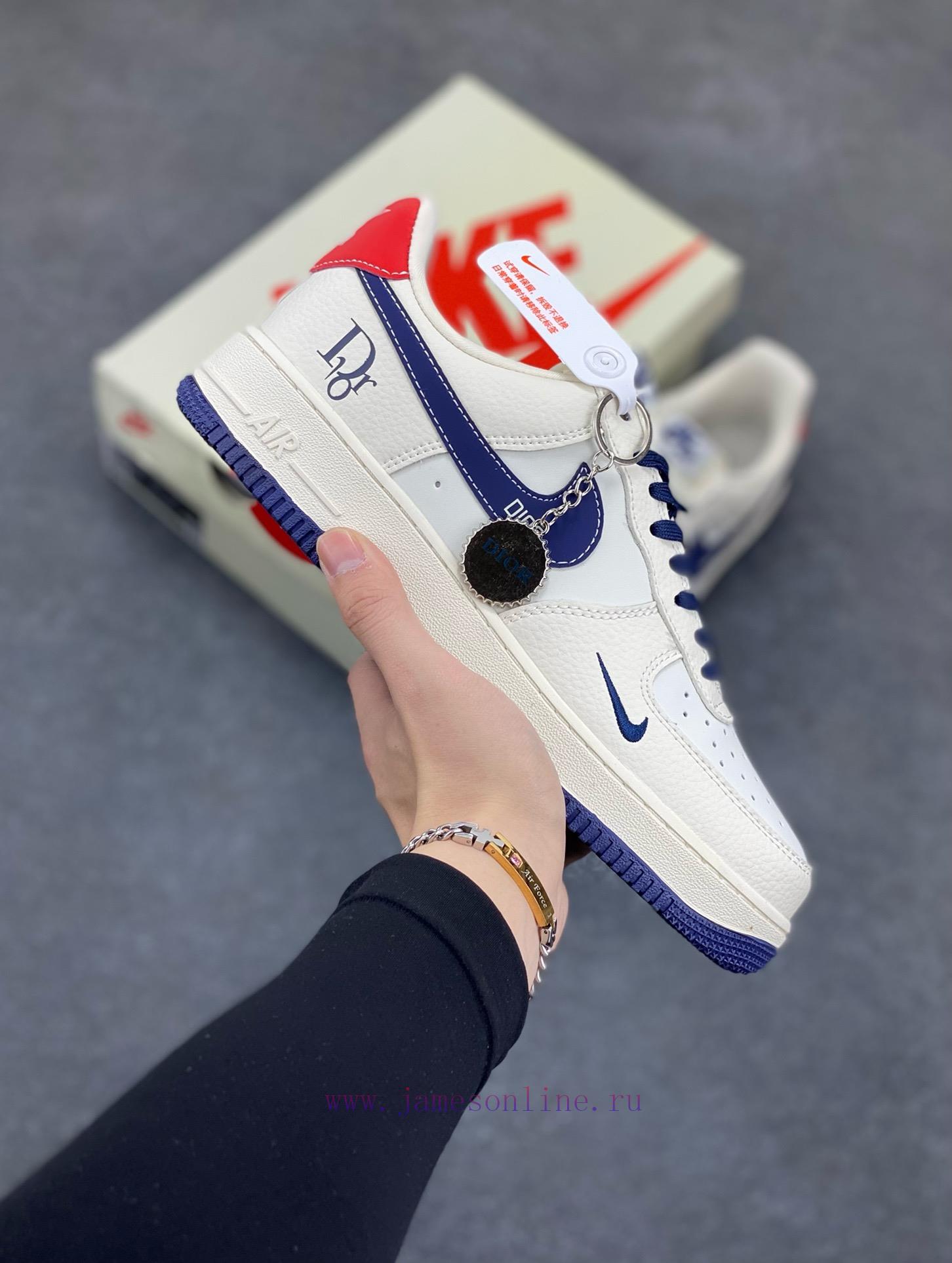 lqlahtm3ikr.jpg New Customers Only, Limit One. Nike Air Force 1 '07 Low "Dior Collaboration - Deep Blue And Red Tail" Air Force One Low Top Sn ia0yljjx - Image 1