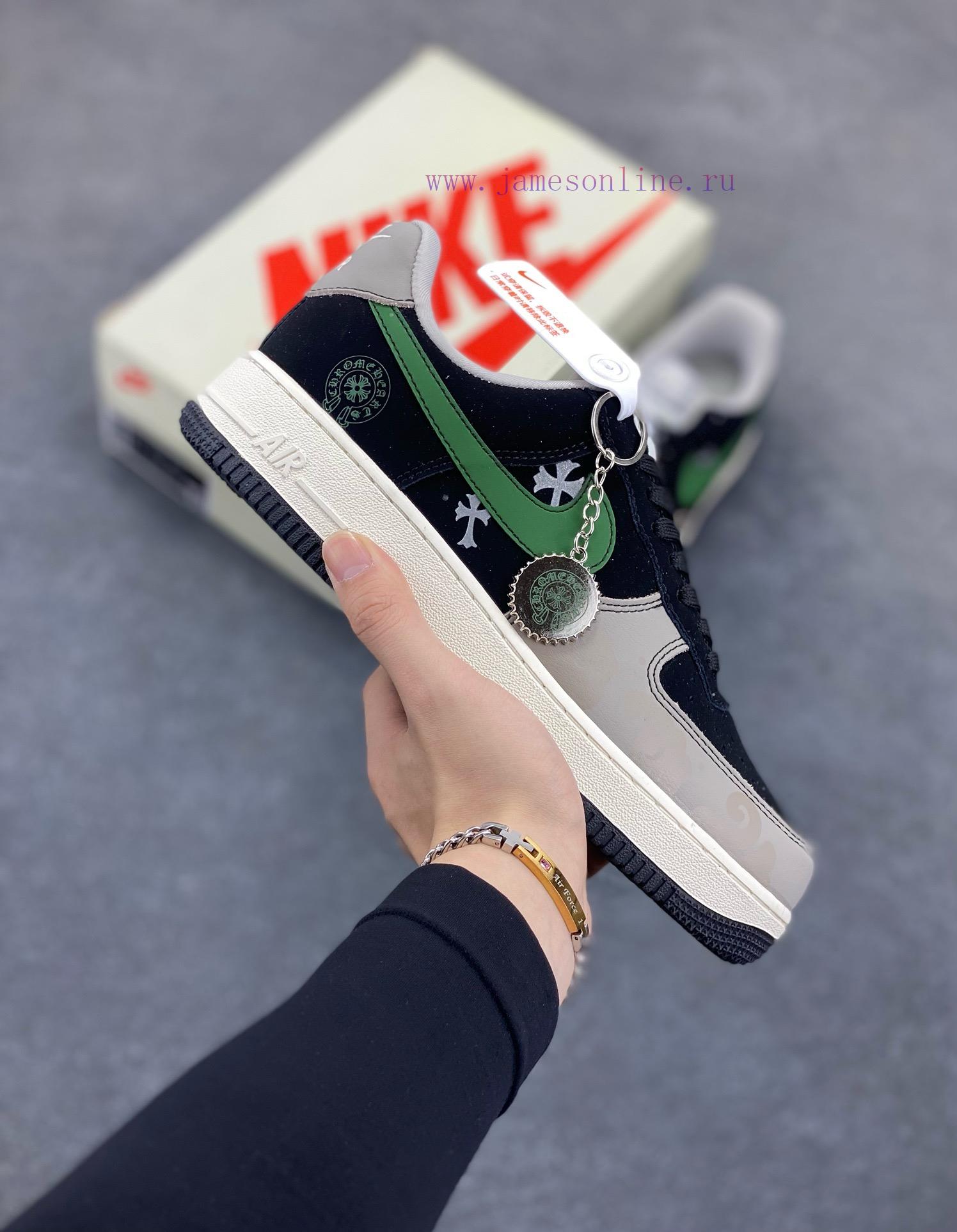 c4e1ujxabp2.jpg New Customers Only, Limit One. Nike Air Force 1 '07 Low "Croheart Collaboration - Black And Green Hook" Air Force One Low Top 6u6155r8 - Image 1