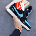 New Customers Only, Limit One. Nike Air Force 1'07 Low "Stusey Collaboration - Black Tiffany" Air Force One Low Top Sneakers C erhams86