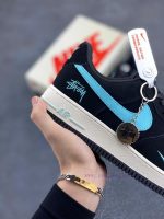 New Customers Only, Limit One. Nike Air Force 1'07 Low "Stusey Collaboration - Black Tiffany" Air Force One Low Top Sneakers C erhams86 - Image 7