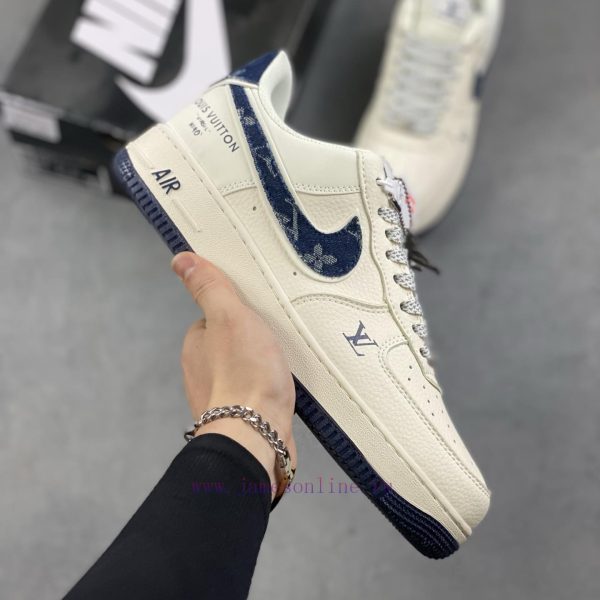 New Customers Only, Limit One. Nike Air Force 1 '07 Low "LV Collaboration - Mi Blue Denim Hook" Air Force One Low Top Sports S rqnscvij