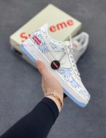 New Customers Only, Limit One. Nike Air Force 1 '07 Low "Supreme Collaboration - Blue And White" Air Force One Low Top Sneaker t9uczk0e - Image 2