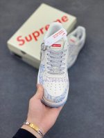 New Customers Only, Limit One. Nike Air Force 1 '07 Low "Supreme Collaboration - Blue And White" Air Force One Low Top Sneaker t9uczk0e - Image 3