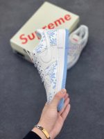 New Customers Only, Limit One. Nike Air Force 1 '07 Low "Supreme Collaboration - Blue And White" Air Force One Low Top Sneaker t9uczk0e - Image 4