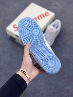 New Customers Only, Limit One. Nike Air Force 1 '07 Low "Supreme Collaboration - Blue And White" Air Force One Low Top Sneaker t9uczk0e - Image 6