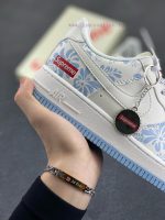 New Customers Only, Limit One. Nike Air Force 1 '07 Low "Supreme Collaboration - Blue And White" Air Force One Low Top Sneaker t9uczk0e - Image 7