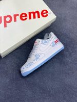 New Customers Only, Limit One. Nike Air Force 1 '07 Low "Supreme Collaboration - Blue And White" Air Force One Low Top Sneaker t9uczk0e - Image 8