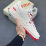 New Customers Only, Limit One. Nike Air Force 1 '07 Low "Supreme Collaboration - Double Splicing Red Grey" Air Force One Low T 4q0lq10j
