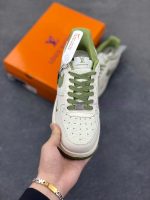 New Customers Only, Limit One. Nike Air Force 1 '07 Low "LV Collaboration - Linen Rice Green Hook" Air Force One Low Top Sneak 3dw795n3 - Image 3