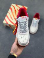 New Customers Only, Limit One. Nike Air Force 1 '07 Low "Year Of The Horse Limited Edition - White Blue Red" Air Force One Low q8as1v18 - Image 3