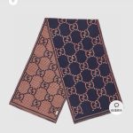 New Customers Only, Limit One. Gucci Style LettersFabric Wool Size 47 * 180Wool And Silk Scarf Decorated With Oversized Design tou7mfex