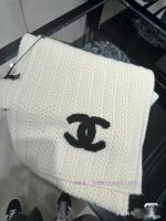New Customers Only, Limit One. 👑👑 Chanel's New Double C Solid Color Striped Knitted Scarf Cashmere Knitted Scarf Beautiful [Te kf3rri4k - Image 4