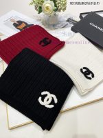 New Customers Only, Limit One. 👑👑 Chanel's New Double C Solid Color Striped Knitted Scarf Cashmere Knitted Scarf Beautiful [Te kf3rri4k - Image 5