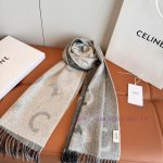 New Customers Only, Limit One. CELINE 2026 New Product "C" Logo Double-sided Color Blocked ScarfSpecification 35x180cm 100% Wo 19r28jgb - Image 4