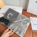 New Customers Only, Limit One. CELINE 2026 New Product "C" Logo Double-sided Color Blocked ScarfSpecification 35x180cm 100% Wo 19r28jgb - Image 9