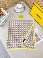 New Customers Only, Limit One. 18mm Double-sided Same Color Fendi's Latest Flagship Model With Polka Dot Logo 90 Silk Square S 94at5zyu - Image 4