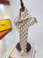 New Customers Only, Limit One. 18mm Double-sided Same Color Fendi's Latest Flagship Model With Polka Dot Logo 90 Silk Square S 94at5zyu - Image 9
