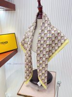 New Customers Only, Limit One. 18mm Double-sided Same Color Fendi's Latest Flagship Model With Polka Dot Logo 90 Silk Square S 94at5zyu - Image 10