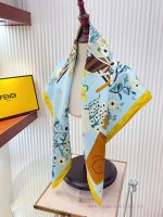 New Customers Only, Limit One. 18mm Double-sided Same Color Fendi's Latest Flagship Silk Square Scarf 💟  A Perfect Match For B 2wlfm4bw - Image 9