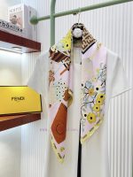 New Customers Only, Limit One. 18mm Double-sided Same Color Fendi's Latest Flagship Silk Square Scarf 💟  A Perfect Match For B g32tqh5l - Image 8