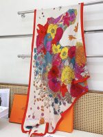 New Customers Only, Limit One. Thickened Double-sided Same Color New 💏 Top Hermes Lightweight Floral Clothing Large Triangular usgdvj4l - Image 7