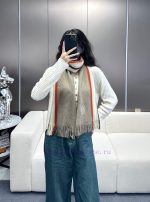 New Customers Only, Limit One. New Unisex Design 100% Pure Wool LOEWE High-end Cashmere Knitted Scarf Can Be Formal Or Casual 4o6ctjqd - Image 2