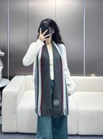 New Customers Only, Limit One. New Unisex Design 100% Pure Wool LOEWE High-end Cashmere Knitted Scarf Can Be Formal Or Casual 3zqicqe7 - Image 3