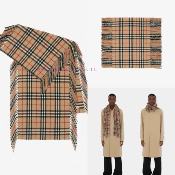 New Customers Only, Limit One. B Home 𝐁𝐮𝐫𝐛𝐞𝐫𝐫𝐲 "plaid Tassel Scarf" | Jin Jing Same Style𝐒𝐢𝐳𝐞 155x30cm 100% WoolFashionable An hzuqlit3