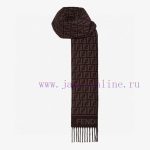 New Customers Only, Limit One. FEN/DIFF Logo Wool Fringe Long Scarf Official Website Updated Synchronously Blended Jacquard We u4si6d7g