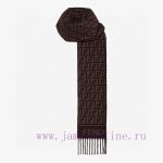 New Customers Only, Limit One. FEN/DIFF Logo Wool Fringe Long Scarf Official Website Updated Synchronously Blended Jacquard We u4si6d7g - Image 2