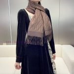 New Customers Only, Limit One. FEN/DIFF Logo Wool Fringe Long Scarf Official Website Updated Synchronously Blended Jacquard We u4si6d7g - Image 4