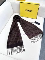 New Customers Only, Limit One. FEN/DIFF Logo Wool Fringe Long Scarf Official Website Updated Synchronously Blended Jacquard We u4si6d7g - Image 8