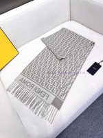 New Customers Only, Limit One. FEN/DIFF Logo Wool Fringe Long Scarf Official Website Updated Synchronously Blended Jacquard We ycbk11ul - Image 7