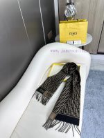 New Customers Only, Limit One. FEN/DIFF Logo Wool Fringe Long Scarf Official Website Updated Synchronously Blended Jacquard We qmutsjjj - Image 8