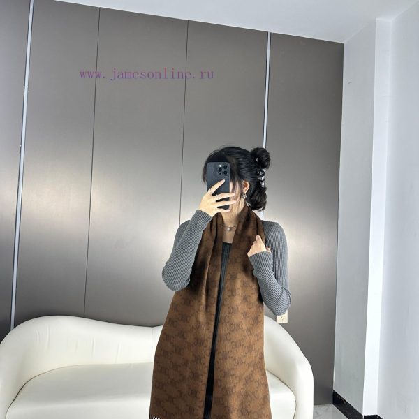 New Customers Only, Limit One. The CELINE Triumphal Arch Scattered Forest Old Flower Wool Scarf Has Finally Been Shipped... Ma 1alncx1i