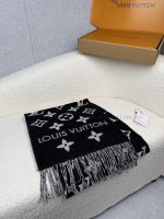 New Customers Only, Limit One. Louis Vuitton's New Color ❗ New Product With Louis Vuitton Logo - Double Sided Wool Scarf 180 * h56xwaz7 - Image 4