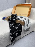 New Customers Only, Limit One. Louis Vuitton's New Color ❗ New Product With Louis Vuitton Logo - Double Sided Wool Scarf 180 * h56xwaz7 - Image 9