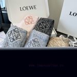 New Customers Only, Limit One. LOEWE's Hottest Scarf Double-sided Wool Scarf Embellished With Two Tone Checkered Anagram Patte tfjc33q9 - Image 4