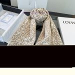 New Customers Only, Limit One. LOEWE's Hottest Scarf Double-sided Wool Scarf Embellished With Two Tone Checkered Anagram Patte tfjc33q9 - Image 6