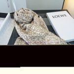 New Customers Only, Limit One. LOEWE's Hottest Scarf Double-sided Wool Scarf Embellished With Two Tone Checkered Anagram Patte tfjc33q9 - Image 7