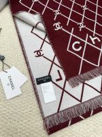 New Customers Only, Limit One. The Black And White Diamond Patterned Scarf Of Chanel 26 Series Is Made Of 100% Wool Material W lmtr0ltn - Image 9
